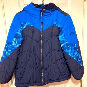 Small boys coat in blue.
